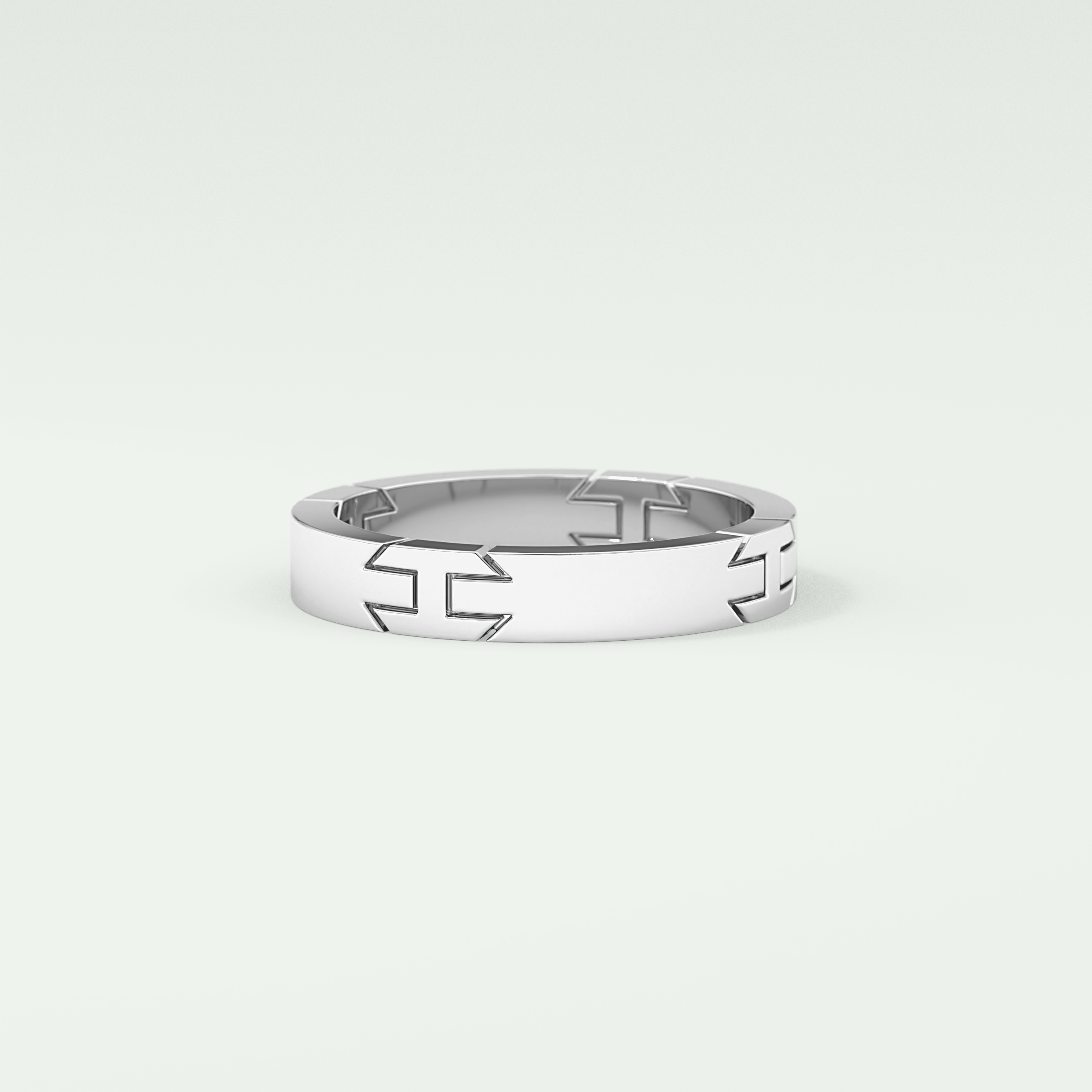 Classic polished Moissanite Men's Wedding Band 8