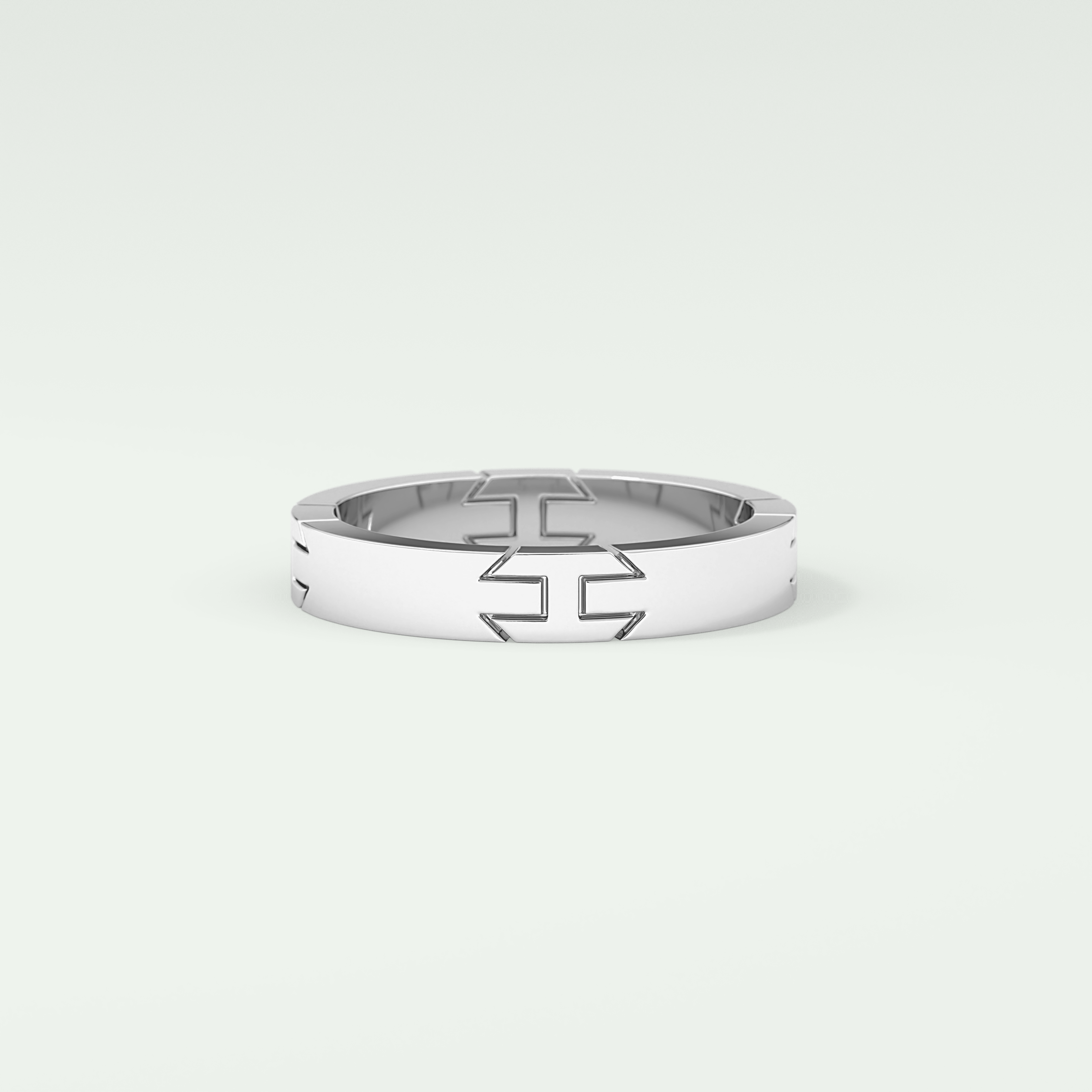 Classic polished Moissanite Men's Wedding Band 9