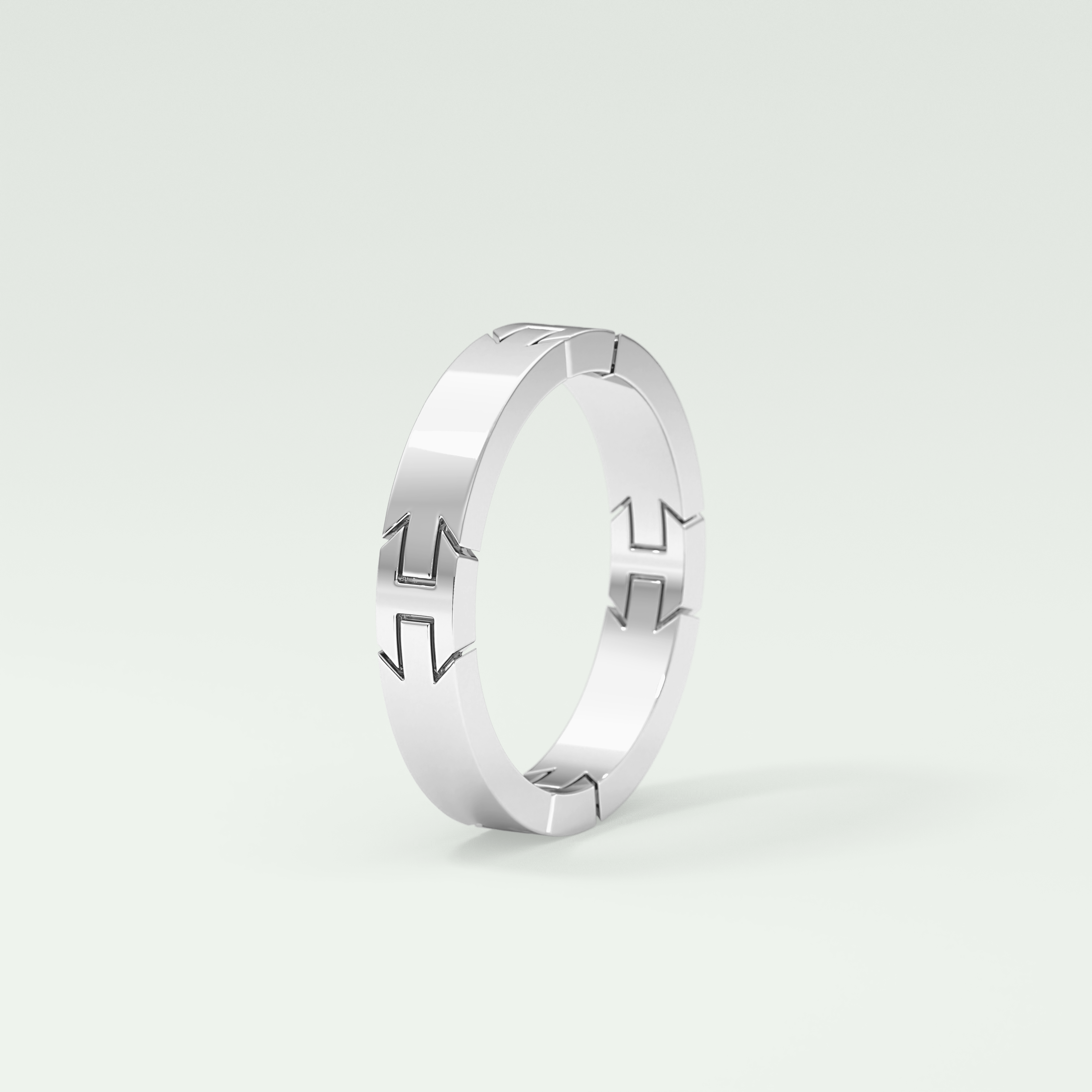 Classic polished Moissanite Men's Wedding Band 10