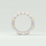 1.20 CT Multi Stone Two Tone Moissanite Men's Wedding Band 8