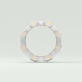 1.20 CT Multi Stone Two Tone Moissanite Men's Wedding Band 8