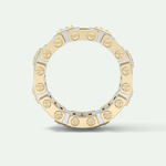 1.20 CT Multi Stone Two Tone Moissanite Men's Wedding Band 4