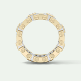 1.20 CT Multi Stone Two Tone Moissanite Men's Wedding Band 4