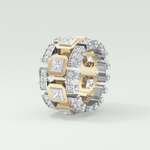 1.20 CT Multi Stone Two Tone Moissanite Men's Wedding Band 7