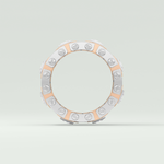 1.20 CT Multi Stone Two Tone Moissanite Men's Wedding Band 12