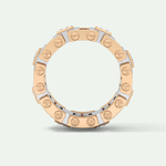 1.20 CT Multi Stone Two Tone Moissanite Men's Wedding Band 16