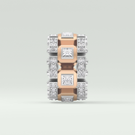 1.20 CT Multi Stone Two Tone Moissanite Men's Wedding Band 10
