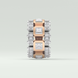 1.20 CT Multi Stone Two Tone Moissanite Men's Wedding Band 10