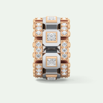 1.20 CT Multi Stone Two Tone Moissanite Men's Wedding Band 14