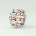 1.20 CT Multi Stone Two Tone Moissanite Men's Wedding Band 11