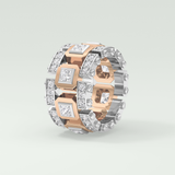 1.20 CT Multi Stone Two Tone Moissanite Men's Wedding Band 11