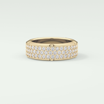 1.00 CT Muti- Row Setting Moissanite Diamond Band For Him 1