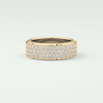 1.00 CT Muti- Row Setting Moissanite Diamond Band For Him 3