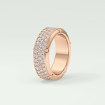 1.00 CT Muti- Row Setting Moissanite Diamond Band For Him 17