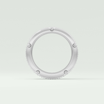 1.00 CT Muti- Row Setting Moissanite Diamond Band For Him 12