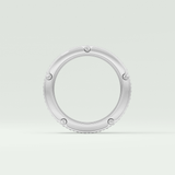 1.00 CT Muti- Row Setting Moissanite Diamond Band For Him 12