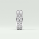 1.00 CT Muti- Row Setting Moissanite Diamond Band For Him 10