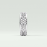 1.00 CT Muti- Row Setting Moissanite Diamond Band For Him 10