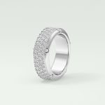 1.00 CT Muti- Row Setting Moissanite Diamond Band For Him 11