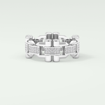 0.30 CT Elegant Round Moissanite Diamond Men's Wedding Band 7