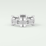 0.30 CT Elegant Round Moissanite Diamond Men's Wedding Band 7