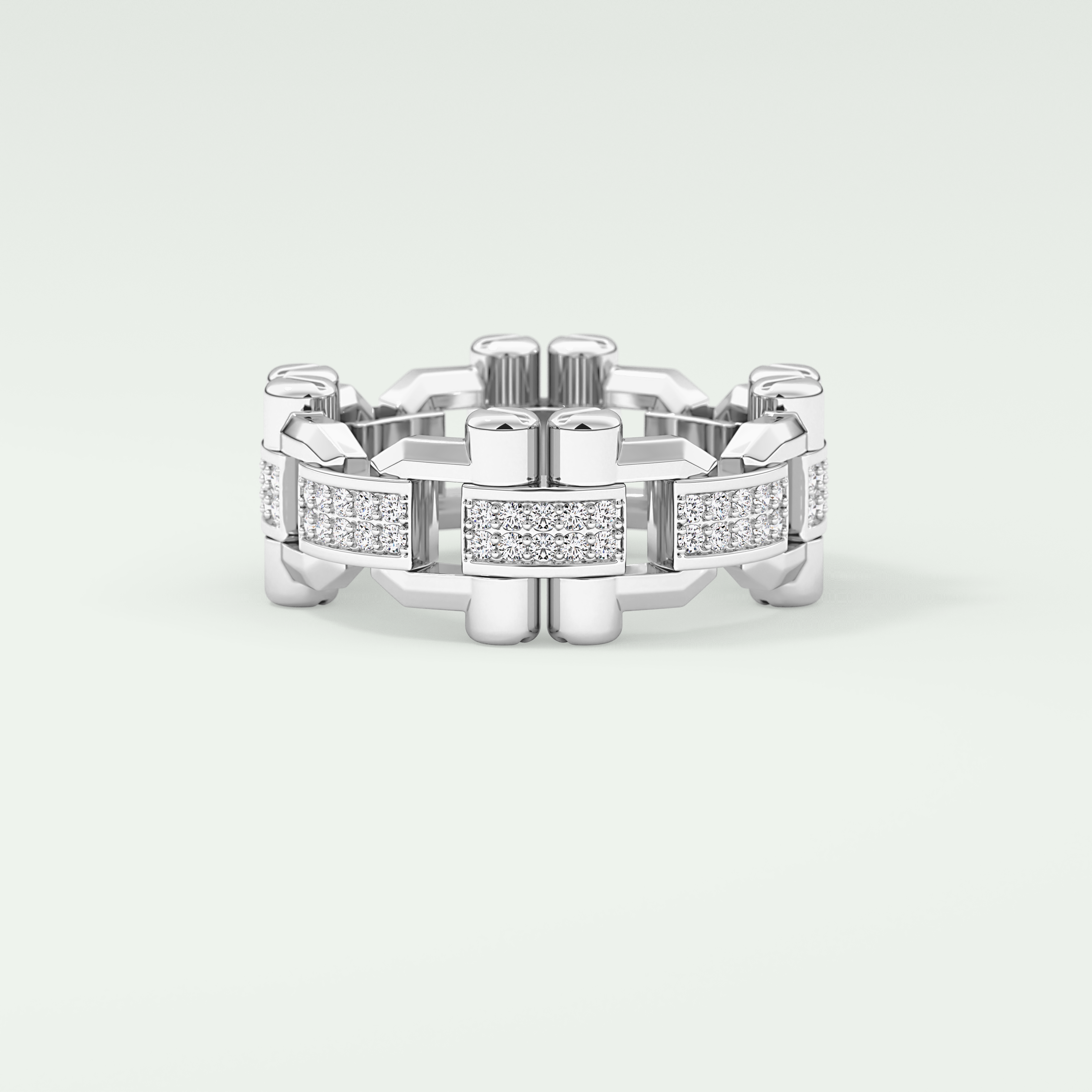 0.30 CT Elegant Round Moissanite Diamond Men's Wedding Band 7