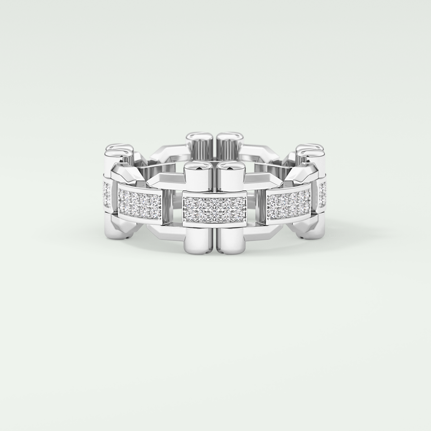 0.30 CT Elegant Round Moissanite Diamond Men's Wedding Band