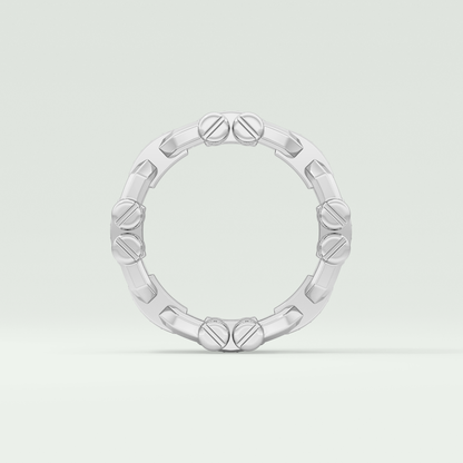 0.30 CT Elegant Round Moissanite Diamond Men's Wedding Band