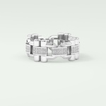 0.30 CT Elegant Round Moissanite Diamond Men's Wedding Band 8
