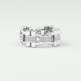 0.30 CT Elegant Round Moissanite Diamond Men's Wedding Band 8