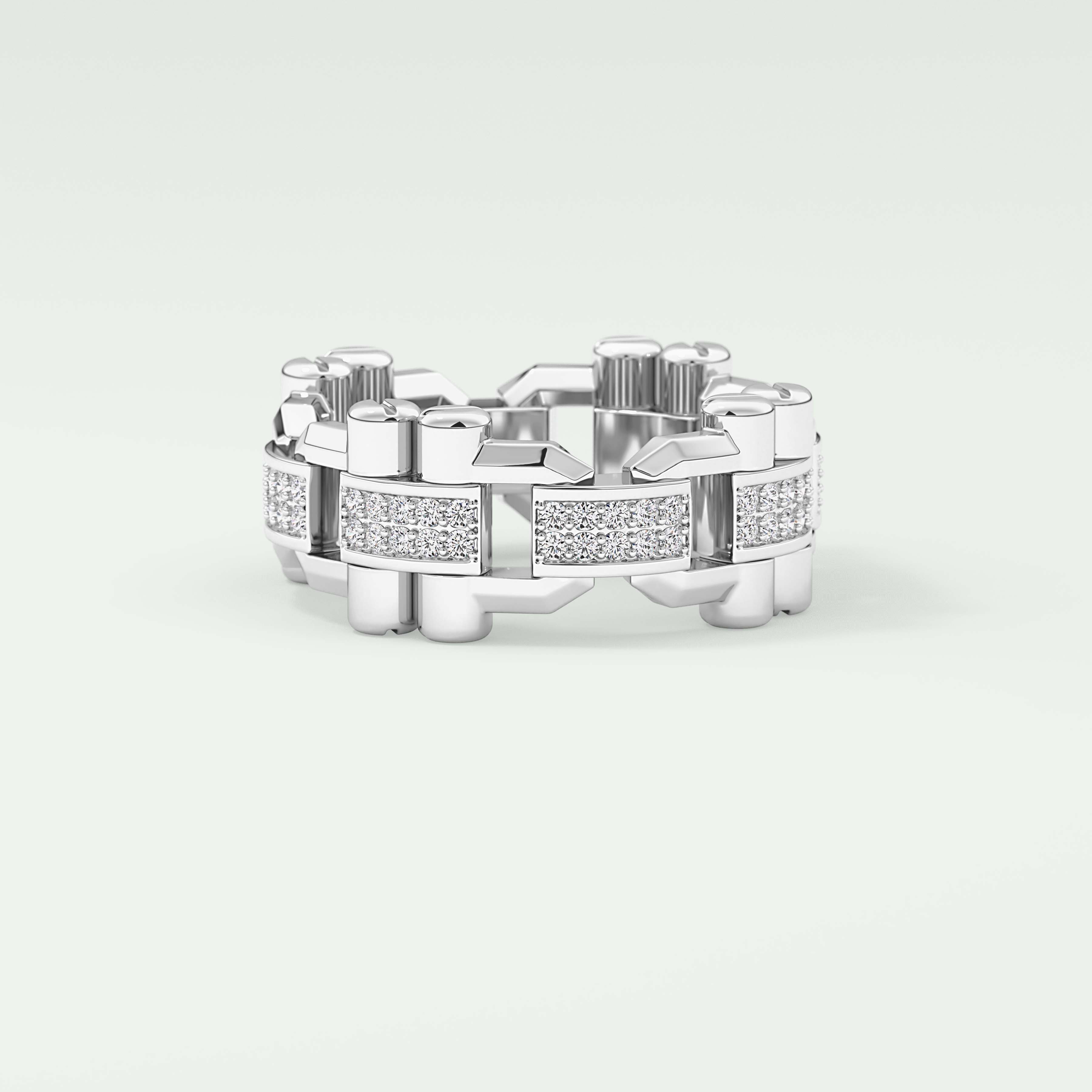 0.30 CT Elegant Round Moissanite Diamond Men's Wedding Band 8