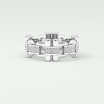 0.30 CT Elegant Round Moissanite Diamond Men's Wedding Band 9