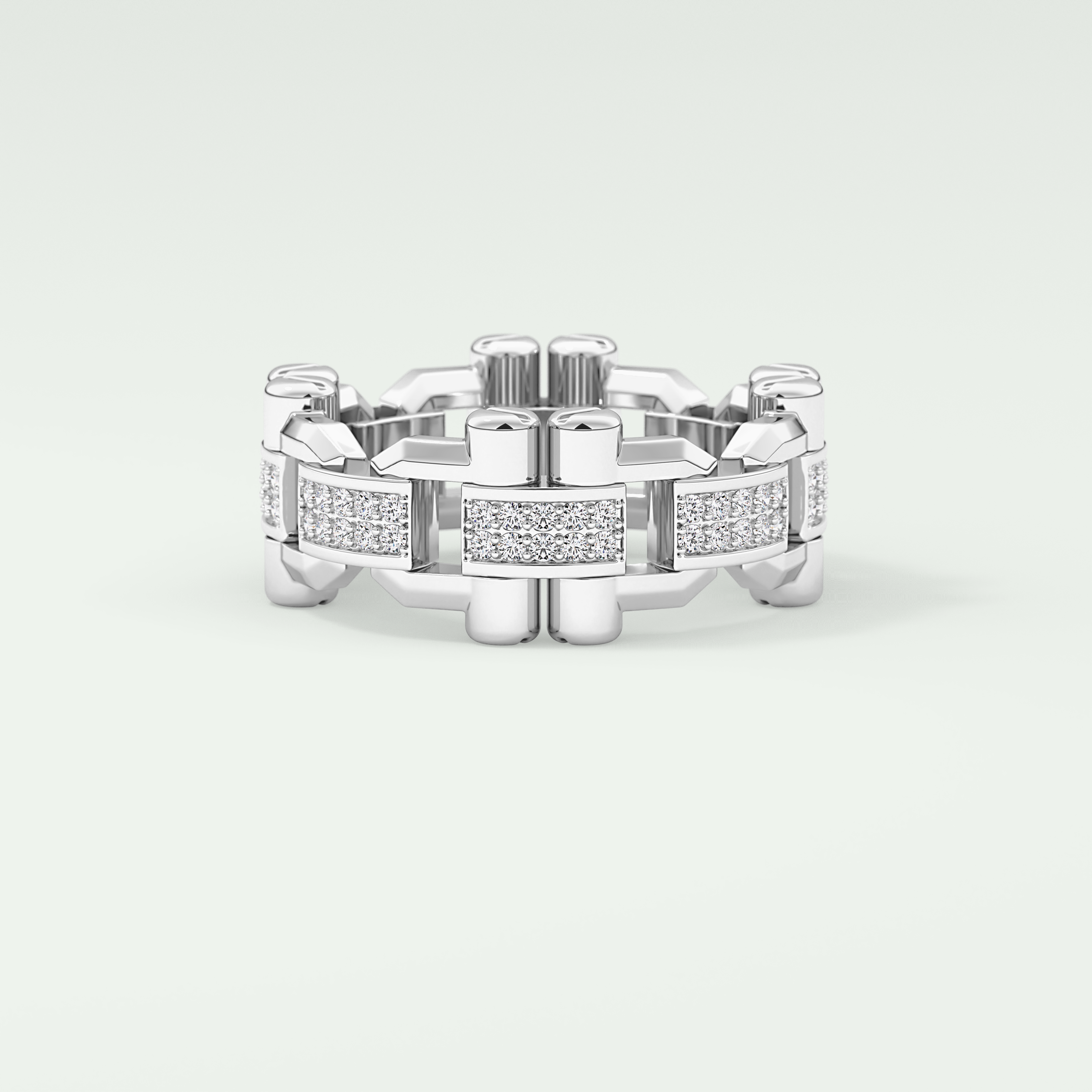 0.30 CT Elegant Round Moissanite Diamond Men's Wedding Band 9