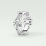 0.30 CT Elegant Round Moissanite Diamond Men's Wedding Band 10