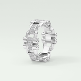 0.30 CT Elegant Round Moissanite Diamond Men's Wedding Band 10