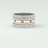 1.05 CT Classic Moissanite Diamond Twisted Style Men's Wedding Band 2