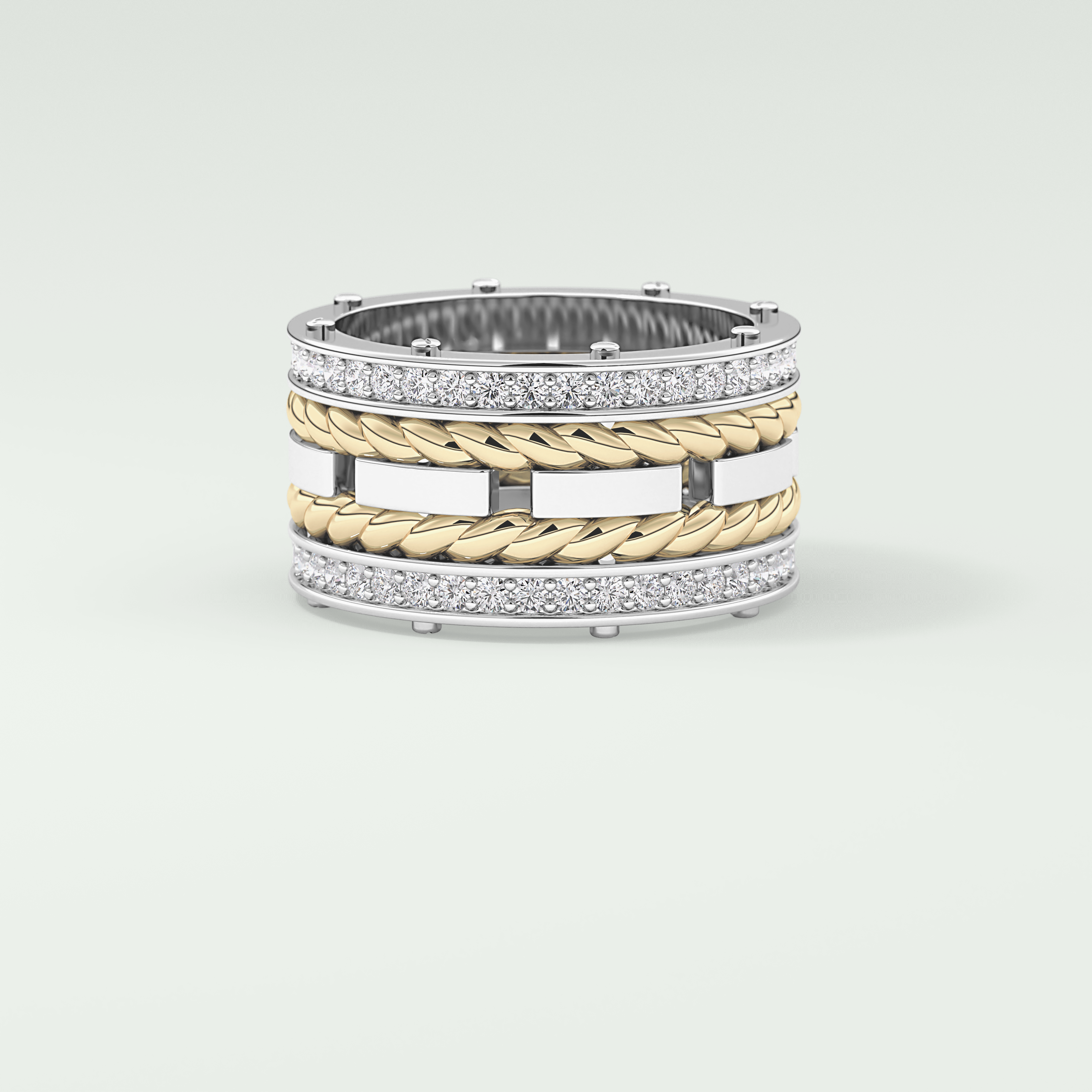 1.05 CT Classic Moissanite Diamond Twisted Style Men's Wedding Band 2