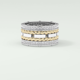 1.05 CT Classic Moissanite Diamond Twisted Style Men's Wedding Band 3