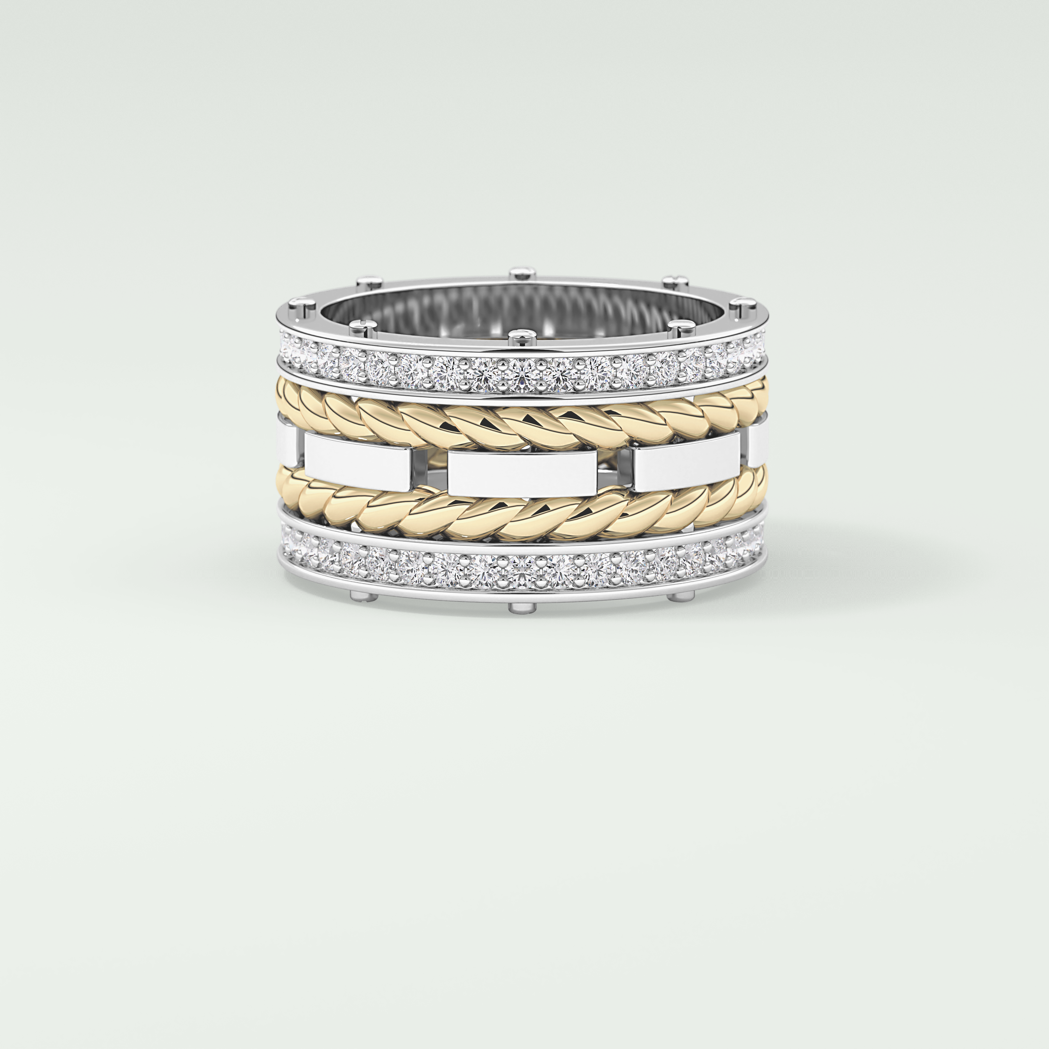 1.05 CT Classic Moissanite Diamond Twisted Style Men's Wedding Band 3