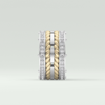 1.05 CT Classic Moissanite Diamond Twisted Style Men's Wedding Band 4
