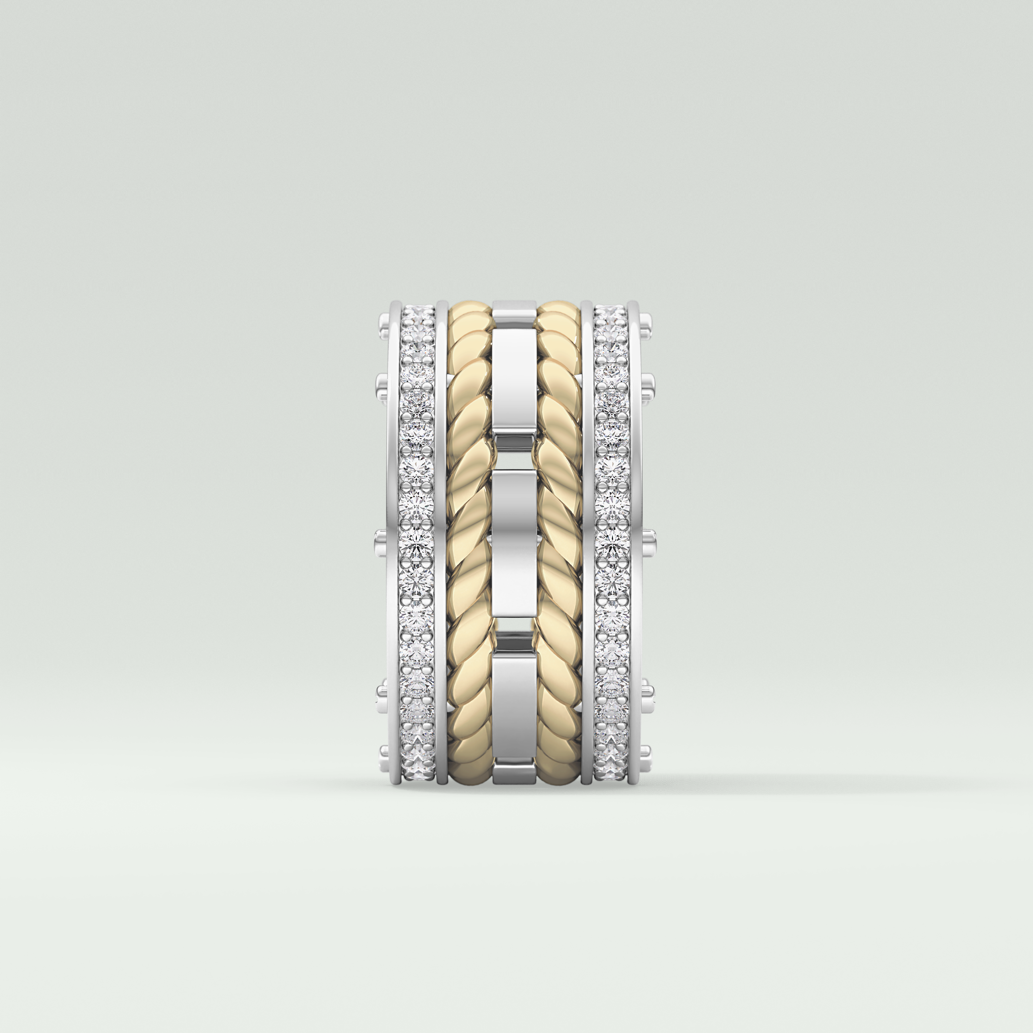 1.05 CT Classic Moissanite Diamond Twisted Style Men's Wedding Band 4