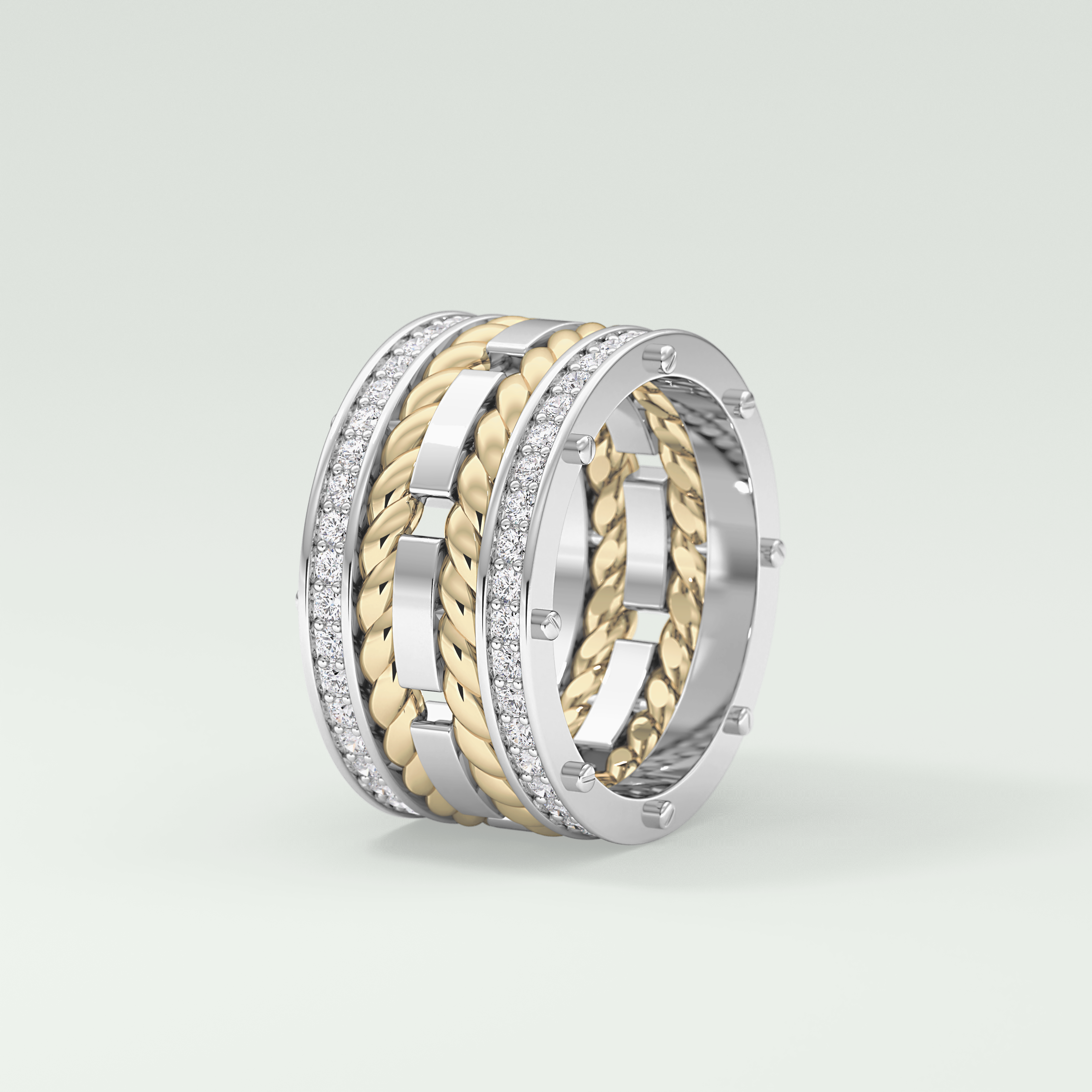 1.05 CT Classic Moissanite Diamond Twisted Style Men's Wedding Band 5