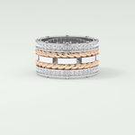 1.05 CT Classic Moissanite Diamond Twisted Style Men's Wedding Band 7