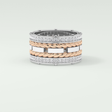 1.05 CT Classic Moissanite Diamond Twisted Style Men's Wedding Band 7