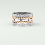 1.05 CT Classic Moissanite Diamond Twisted Style Men's Wedding Band 8