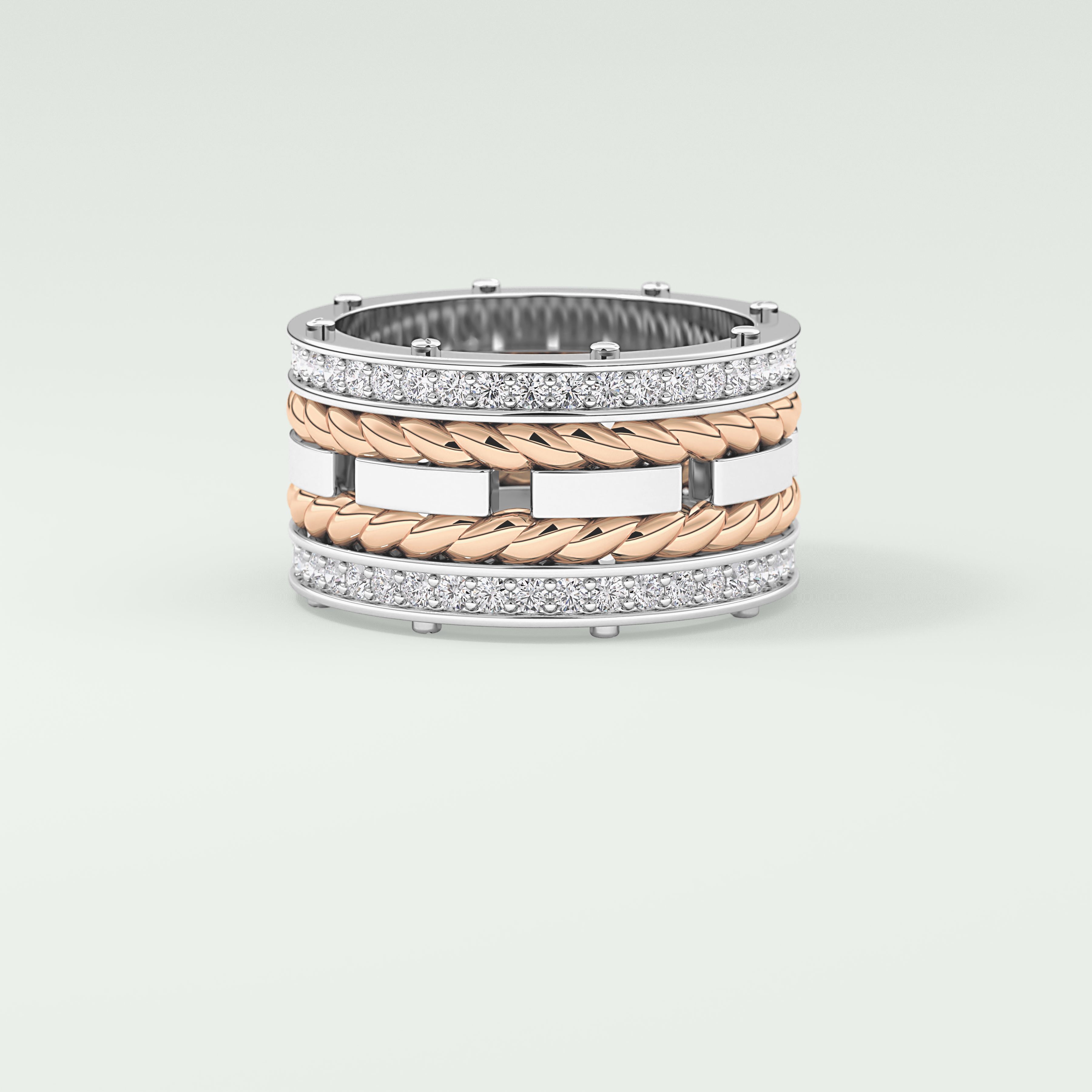 1.05 CT Classic Moissanite Diamond Twisted Style Men's Wedding Band 8