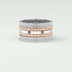 1.05 CT Classic Moissanite Diamond Twisted Style Men's Wedding Band 9