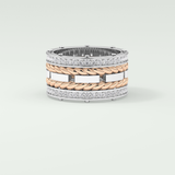 1.05 CT Classic Moissanite Diamond Twisted Style Men's Wedding Band 9
