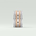 1.05 CT Classic Moissanite Diamond Twisted Style Men's Wedding Band 10
