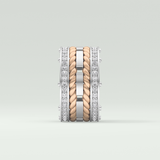 1.05 CT Classic Moissanite Diamond Twisted Style Men's Wedding Band 10
